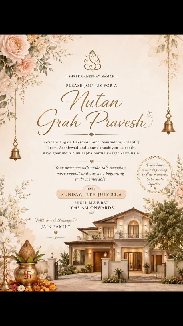 Nutan Grah Pravesh Invitation
