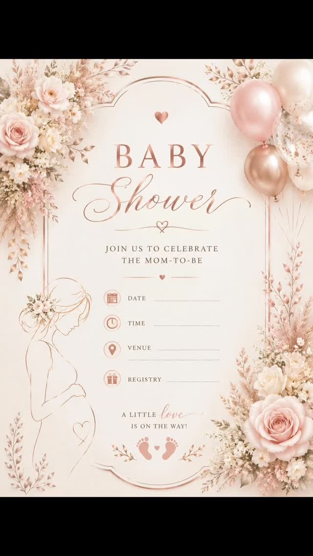 Elegant Baby Shower Invitation