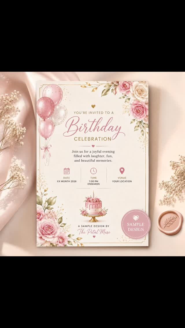Customizable Birthday Invitation